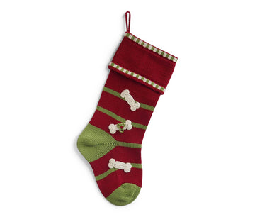 FAIRE - Melange Collection Dog Toys Dog Christmas Stocking, Red-Handmade in Armenia